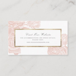 Luxeバラ赤面金ゴールドヴィンテージWebサイト挿入カード プレイスカード