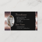 Luxeバラ金ゴールドと華美黒縁ど(写真) 名刺 (裏面)