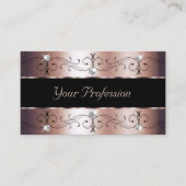 Luxeバラ金ゴールドと華美黒縁ど(写真) 名刺 (正面)