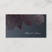 Luxeバラ金ゴールドムーディボタニカルウェブサイトカードの挿入 プレイスカード (裏面)