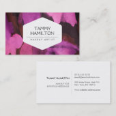 LUXEファッションブロガー、メイクアップアーティスト、ピンクフローラ2 名刺 (正面/裏面)