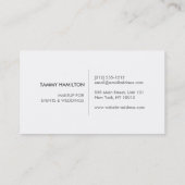 LUXEファッションブロガー、メイクアップアーティスト、ピンクフローラ2 名刺 (裏面)