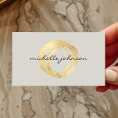 Luxeフェイク絵を描 Circleデザイナーロゴ 名刺