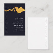 Luxeフェイク金ゴールドテクスチャマーク 名刺 (正面/裏面)