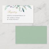 Luxeフローラブライダルシャワーレジストリ エンクロージャーカード (正面/裏面)