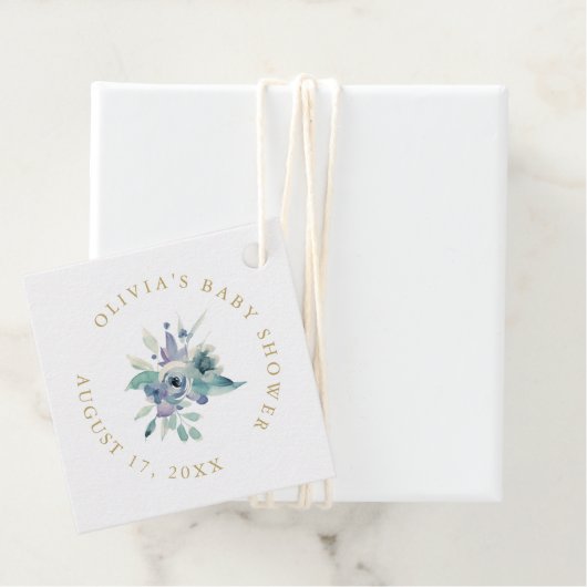 Luxeフローラベビーシャワーありがとう フェイバータグ (インサイチュ)