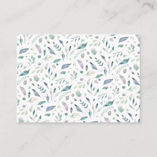 Luxeフローラ結婚の宿泊施設 エンクロージャーカード (裏面)