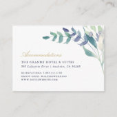 Luxeフローラ結婚の宿泊施設 エンクロージャーカード (正面)