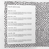 Luxeブラック紙吹雪ドットと金ゴールドバーパンフレット 三つ折りカード (内部最初)