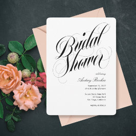 Luxeヘッドラインブライダルシャワー 招待状
