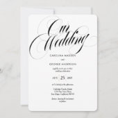 Luxeヘッドライン結婚式招待状 招待状 (正面)