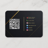 Luxeモダン Calling Card - カスタムSocial & Logo 名刺 (裏面)