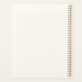 Luxe会社のアイボリーと金ゴールド3文字モノグラムロゴ プランナー手帳 (裏面)