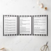 Luxe白黒はっきりしたパンフレットストライプカタログ 三つ折りカード (内部)