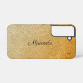 Luxe金ゴールドのカスタマイズ Samsung Galaxyケース (裏面横)