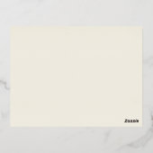 Luxe金ゴールドはっきりしたエッジベージュ色4.25インチx 5.6テーブル番号 箔シーズンポストカード (裏面)