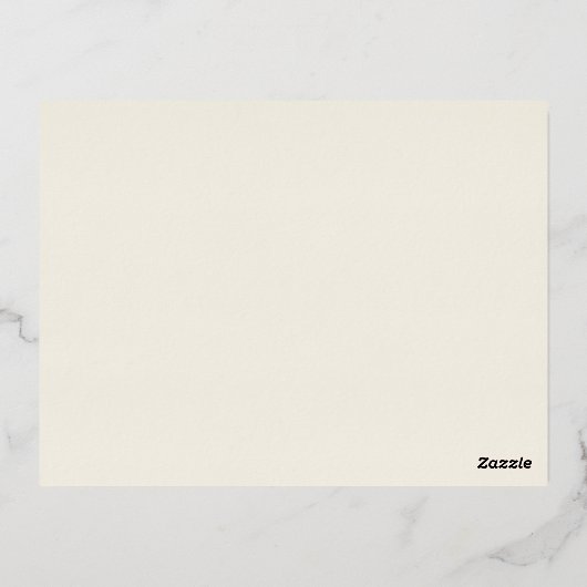 Luxe金ゴールドはっきりしたエッジベージュ色4.25インチx 5.6テーブル番号 箔シーズンポストカード (裏面)