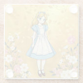 Luxe金ゴールドアリスIn Wonderland Glass Coaster ガラスコースター (裏面)