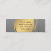 Luxe金ゴールド(メタリックフェイク付) スキニー名刺 (裏面)