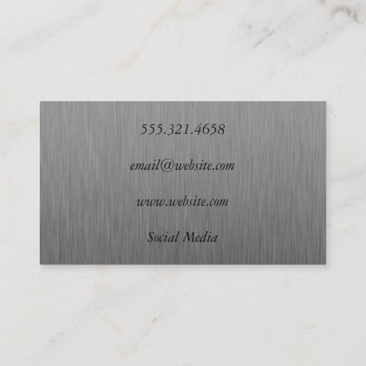 Luxe金ゴールド(メタリックフェイク付) 名刺 (裏面)