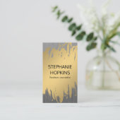 Luxe金ゴールド(メタリックフェイク付) 名刺 (スタンド正面)