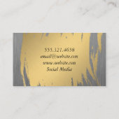 Luxe金ゴールド(メタリックフェイク付) 名刺 (裏面)