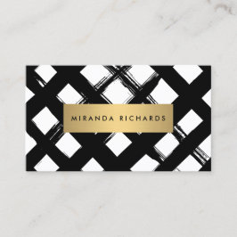 Luxe はっきりした Brushstrokes Business Card 名刺