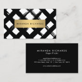 Luxe はっきりした Brushstrokes Business Card 名刺 (正面/裏面)