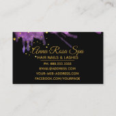 * Luxe はっきりした Pink Glam水彩金ゴールド抽象芸術 名刺 (裏面)