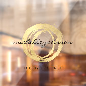 Luxe フェイク絵を描Circle Transparent ウィンドウサイン (シート2)