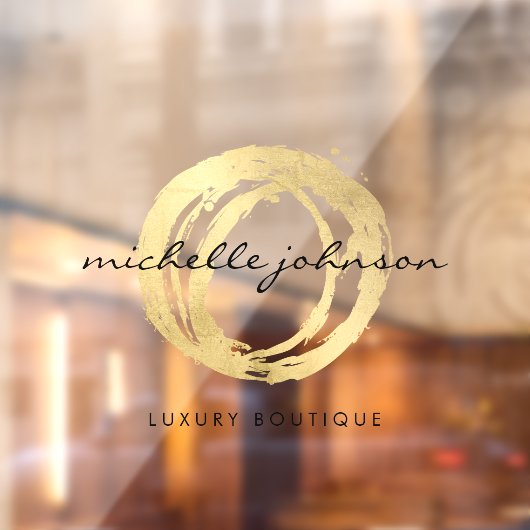 Luxe フェイク絵を描Circle Transparent ウィンドウサイン (シート2)