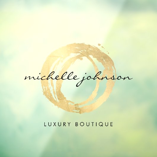 Luxe フェイク絵を描Circle Transparent ウィンドウサイン (シート3)