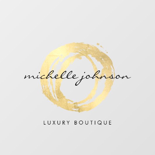 Luxe フェイク絵を描Circle Transparent ウィンドウサイン (シート)