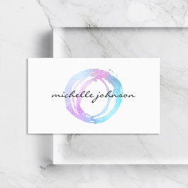 Luxe フェイク Holographic 絵を描 Circle Designerのロゴ 名刺