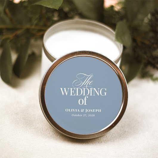 Luxe and Elegant Dusty Blue Wedding ラウンドシール