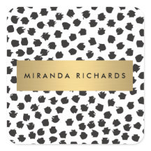 Luxe Black紙吹雪ドットII、金ゴールドバーシール