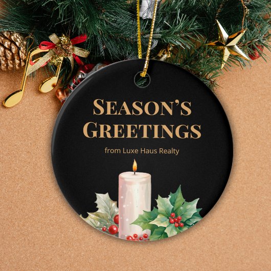 Luxe Black & Gold Real Estate Ornament セラミックオーナメント