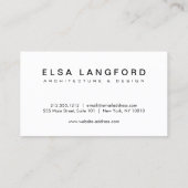 Luxe Black Marble II Architecture, Interior Design 名刺 (裏面)