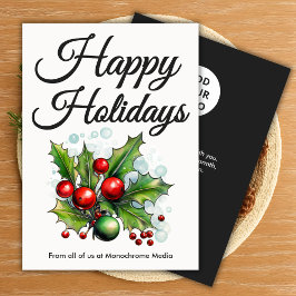 Luxe Black & White Christmas Card シーズンカード