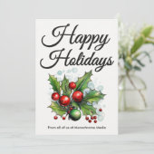 Luxe Black & White Christmas Card シーズンカード (スタンド正面)