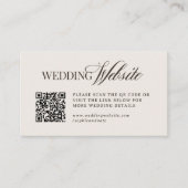 Luxe Brown and Ivory | 結婚式WebサイトQRコード エンクロージャーカード (正面)