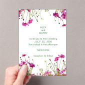 Luxe Clear Acrylic Wedding Invitation  アクリル招待状 (インサイチュ (ポータブル))