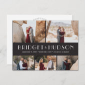 Luxe Collage編集可能な色日付はがきを保存 ポストカード (正面/裏面)