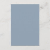 Luxe Dusty Blue | QRコード付きウエディングゲスト詳細カード エンクロージャーカード (裏面)