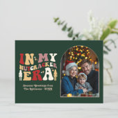 Luxe Evergreen My Nutcracker Eraクリスマスフォト シーズンカード (スタンド正面)