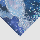 Luxe Gemstone Marble Blue Glitter Agate 薄葉紙 (詳細)