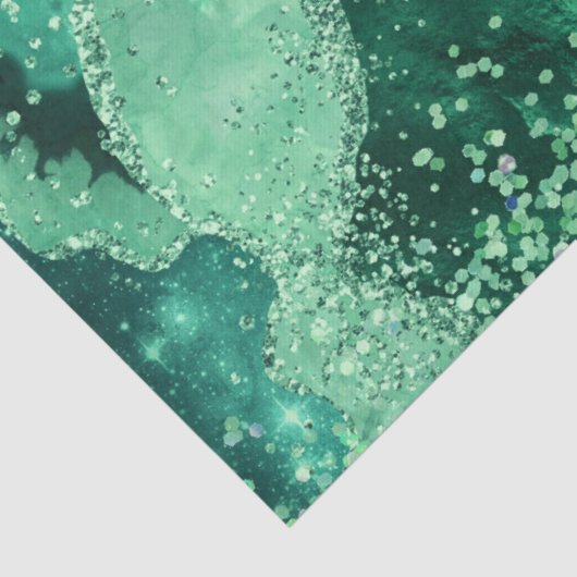 Luxe Gemstone Marble Green Glitter Agate 薄葉紙 (詳細)