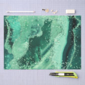 Luxe Gemstone Marble Green Glitter Agate 薄葉紙 (クラフト)