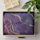 Luxe Gemstone Purple Gold Glitter Agate 薄葉紙 (ギフト)