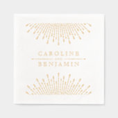 Luxe glam glitter deco vintage wedding 箔ナプキン (正面)